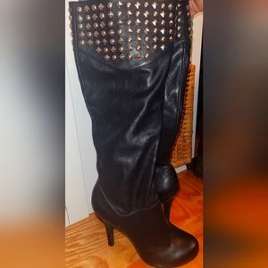 BCBGeneration Knee high Studded Leather boot Size 8